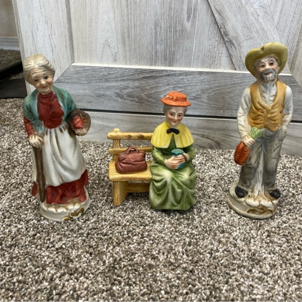 Vintage Figurines Set of Three Characters 1900"s